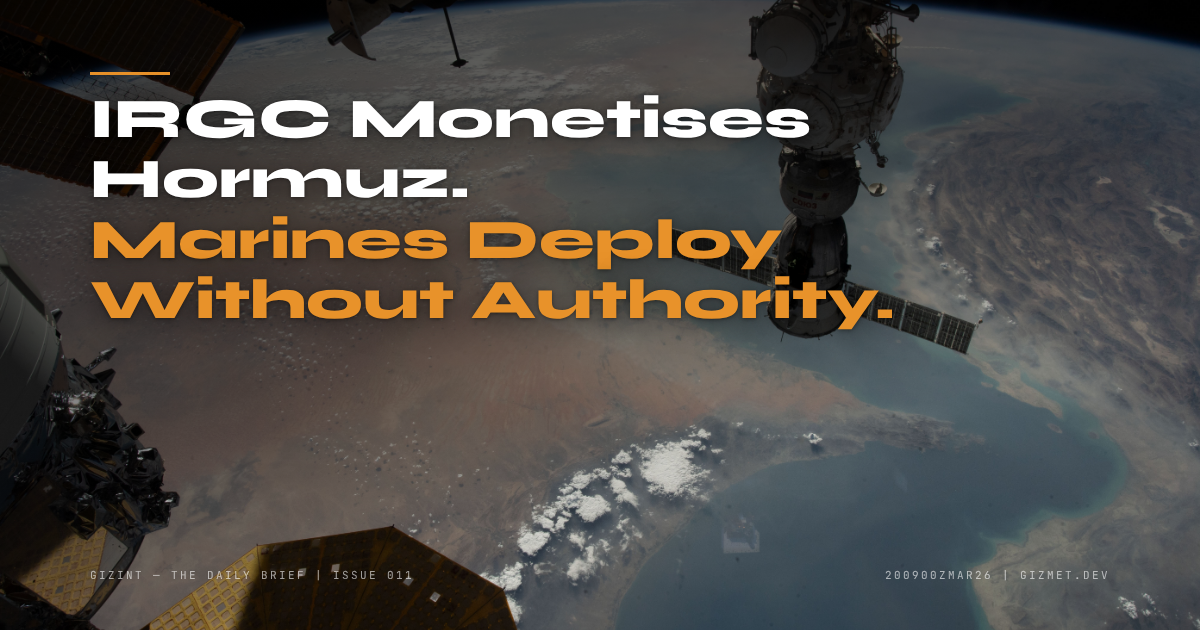 GIZINT — The Daily Brief | Issue 011