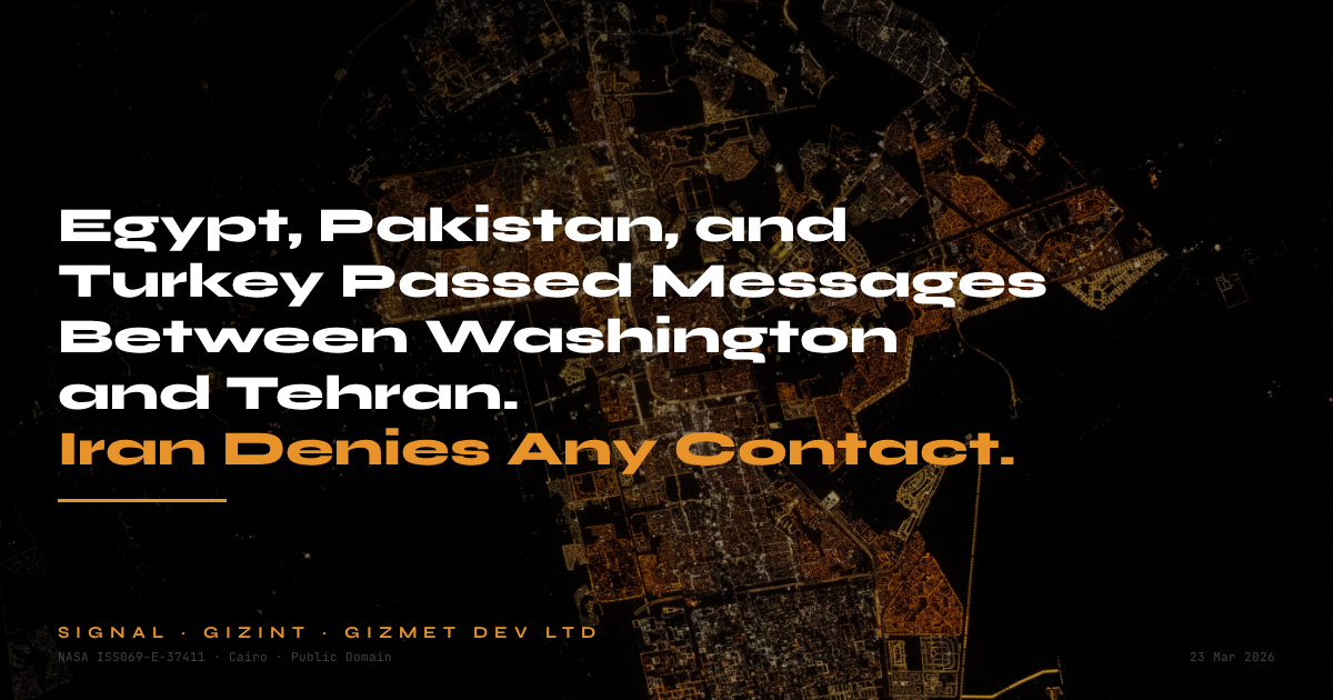 Egypt, Pakistan, and Turkey Passed Messages Between Washington and Tehran. Iran Denies Any Contact.