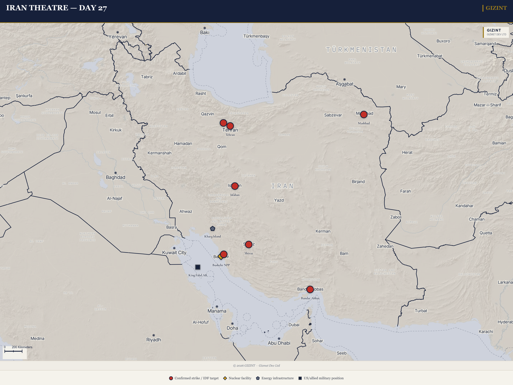 Iran Theatre Map