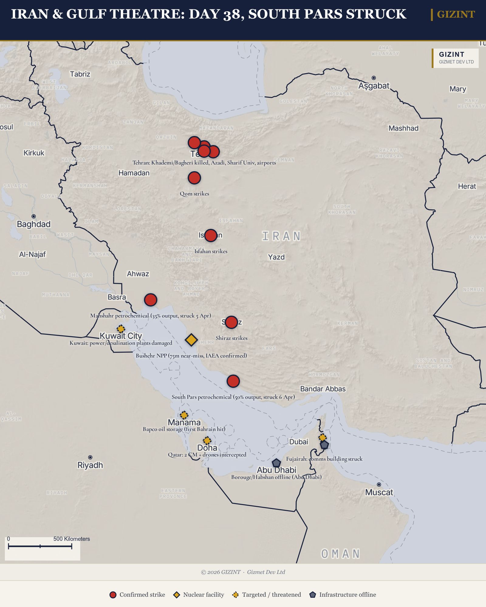 Iran & Gulf Theatre: Day 38